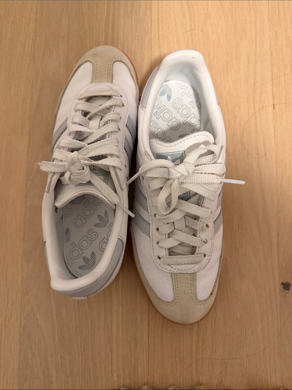 ADIDAS ORIGINALS SAMBA OG "CLOUD WHITE HALO BLUE" size 6.5 - Picture 2 of 6